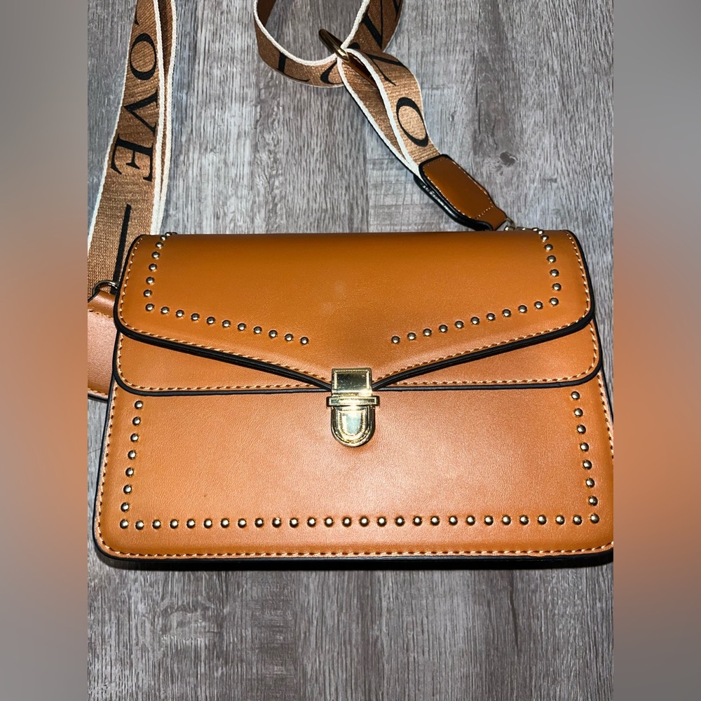 Brown mid size purse